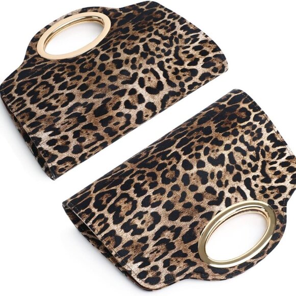 Clutch Purses for Women Cut Out Handle Clutch PU Leather/Straw Evening Bag for W - Picture 9 of 9